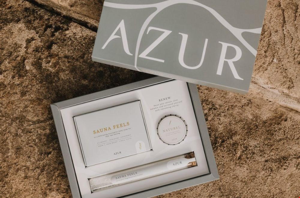 Renew Gift Set van Azur Natural Bodycare met wellnessproducten voor thuis